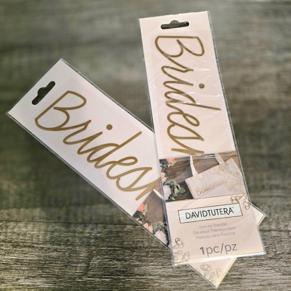 David Tutera (2) Bridesmaid Gold Iron On Tranfers